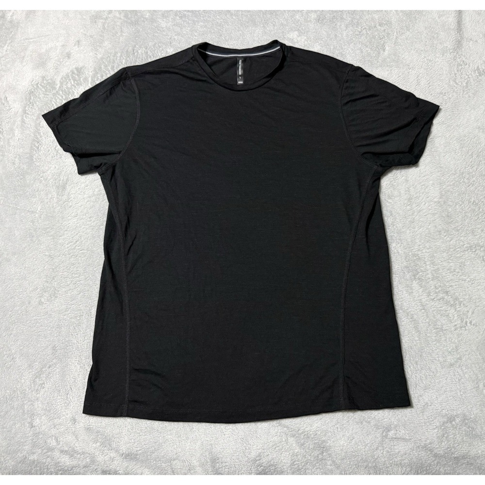 Ten Thousand The Merino Shirt Mens Large Black Training Gym Tee Short Sleeve
